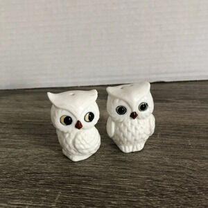 Vtg Ceramic Mini Owl S&P Shakers